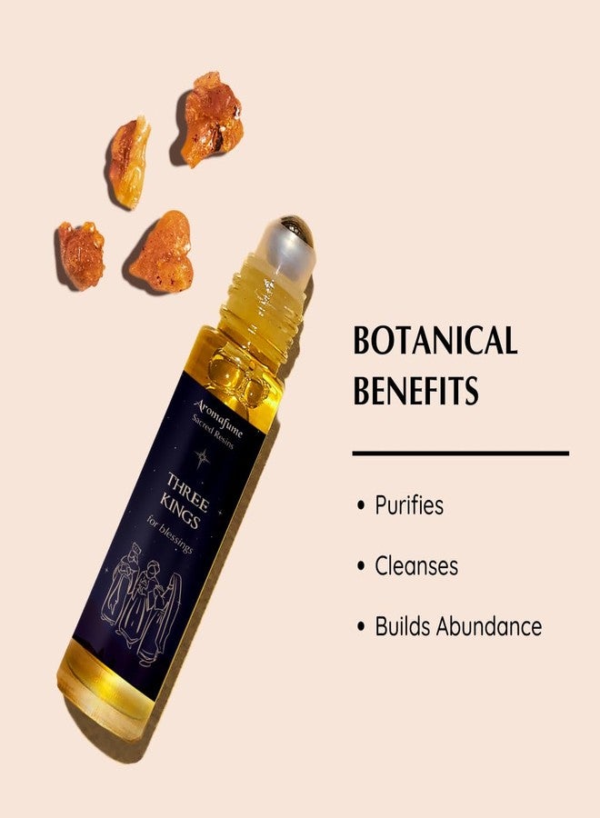 Aromafume Three Kings Resin Essential Oil Roll-On | 1 x 10ml / 0.33 fl oz by Aromafume| Ideal for Spirituality & Rituals | Made with Pure Boswellia, Serrta & Natural extracts | Non-Alcoholic, Non-Toxic & Vegan - Image 3